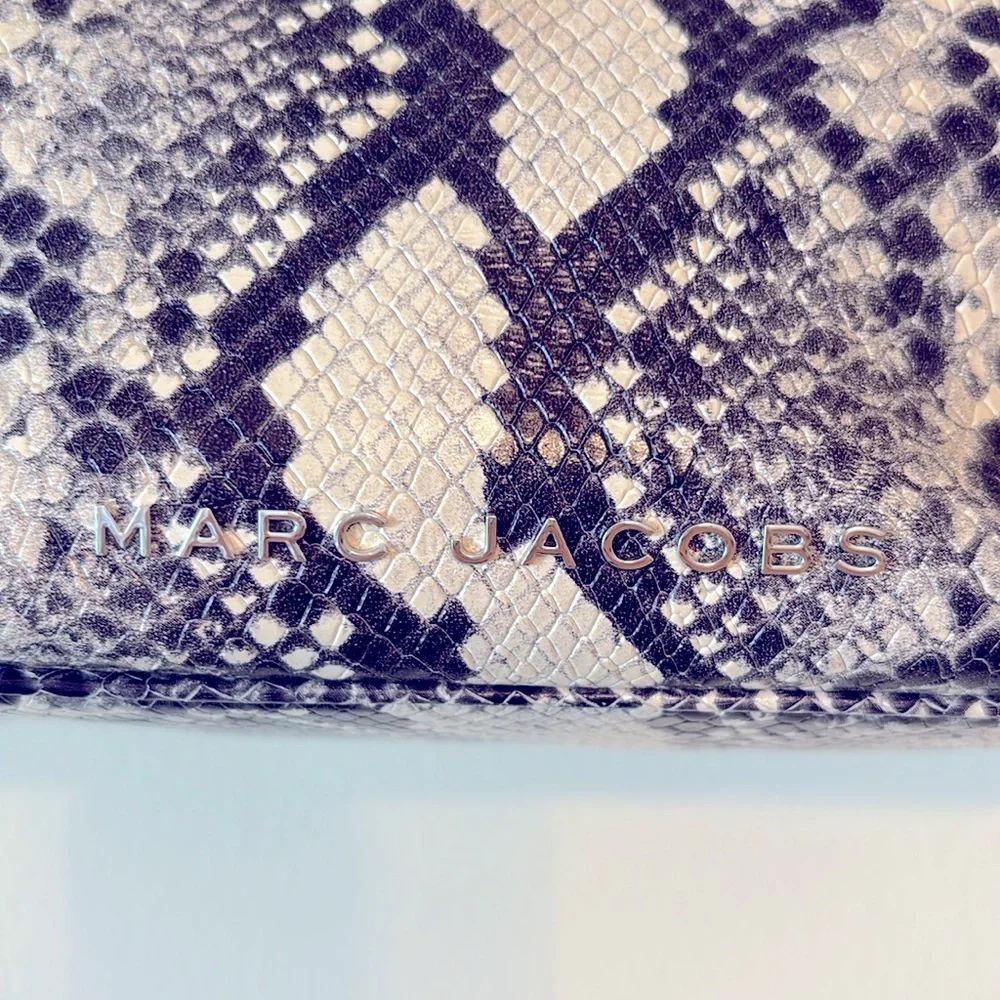 MARC JACOBS Snakeskin Leather Baguette Shoulder Bag